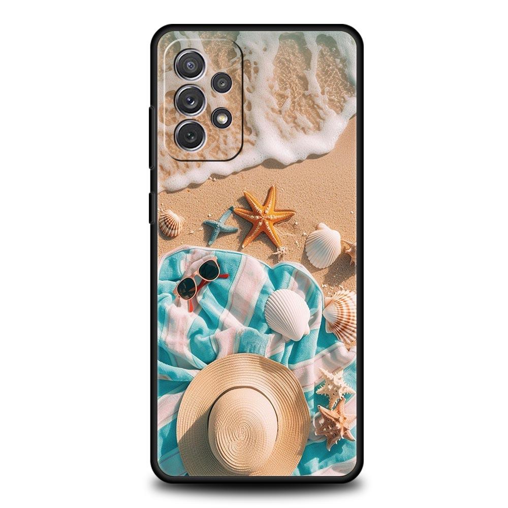 

Летний пляжный чехол для телефона для Samsung Galaxy A55 A35 A15 A14 A13 A25 A54 A51 A71 A72 A73 A32 A52 A41 5G Мягкий ТПУ корпус Fundas Сумки Samsung A05