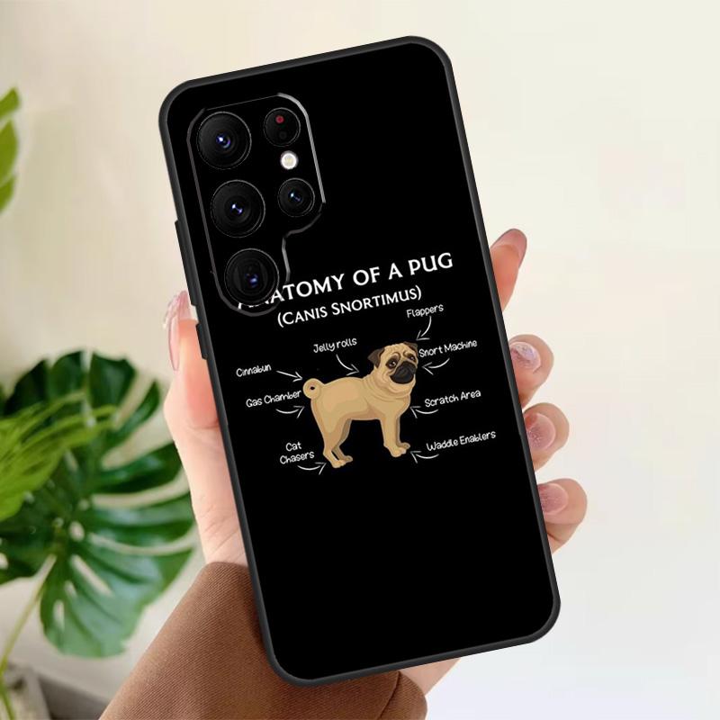 

Cute Pug Dog Soft Case For Samsung Galaxy S25 S24 S23 S22 S21 Ultra S9 S10 Plus S23 FE S24 FE Phone Cover Galaxy S24