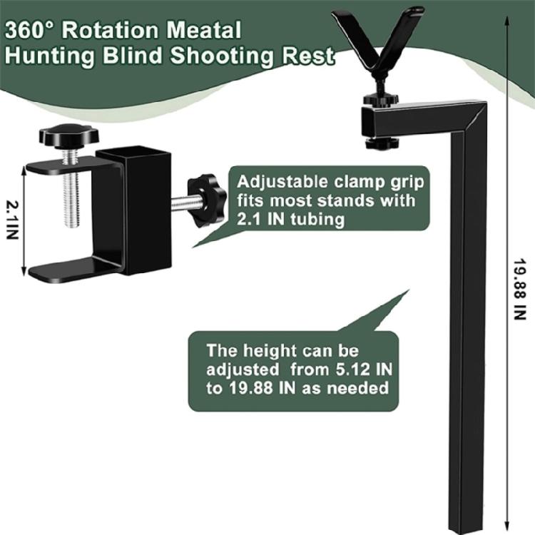 Portable Outdoor Tree Stand Y Shape Rest 360 Degree Rotating Outdoor Rest Fixed Brackets for Tree Stands Enduring