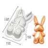 Rabbit Chocolate Fondant Candle Silicone Molds Epoxy Resin DIY Ornaments Making Soap Melt Resin Clay Home Decorations
