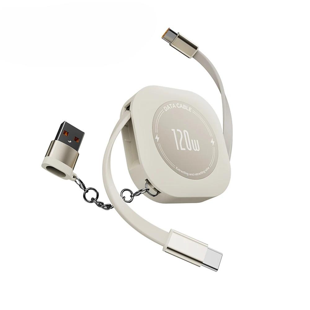 120W Retractable Type c to ios Cable USB C to type CPD Fast Charging Data cable for iPhone 15 16 Huawei USB A to Type C cabo