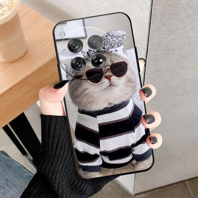 Etui Osłona Na OnePlus 12 Na OnePlus12 Fundas Nowe Czarne Miękki Silikon TPU Ochronne Etui Na Telefon Dla One Plus 12 Zderzak Coque