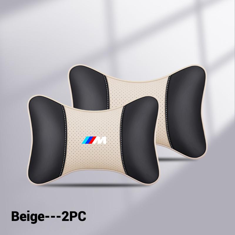 SQLI6 2pcs Car Interior Seat Headrest Pillow Neck Support Pads Stickers for BMW M Performance E30 E34 E36 F21 F30 F35 M3 M5 X1 X3