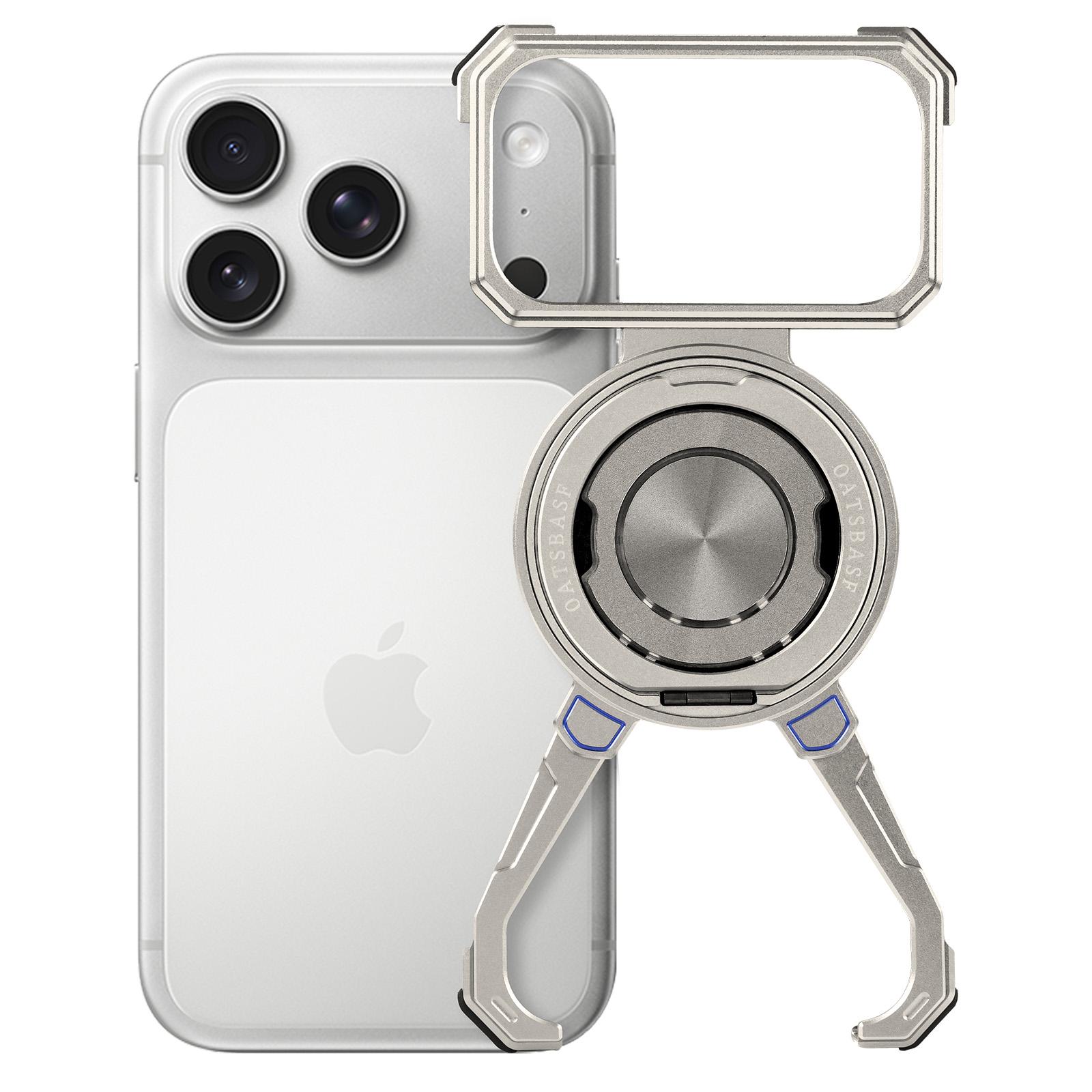 

Eary Metal Phone Case for iPhone 17 Pro Max for Magsafe Magnetic Stand 360°Rotatable Frameless Shockproof Drop Protection Cover aluminum&iPhone17 Pro