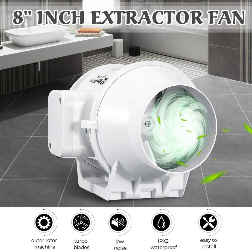4'' 6'' 8'' Vent Inline Ventilation Tube Duct Fan Air Blower Double Speed Controller Pipe Exhaust Fan Booster Turbo Fan 220V