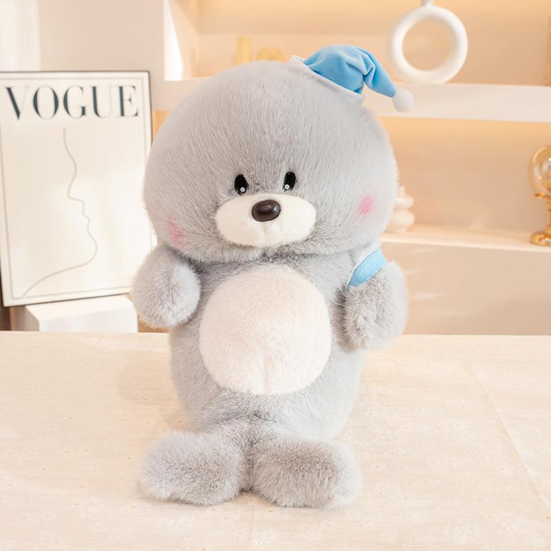 Adorable Sea Lion Stuffed Animal With Carrying A Penguin Backpack Design For Childrens Bedroom Play
