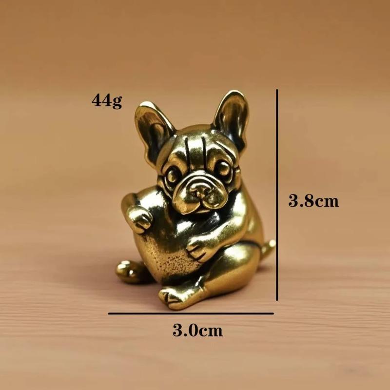 

Милый щенок, держащий сердце, статуэтка, латунные украшения, забавный пес, чайный питомец, украшение для гостиной, фигурки, ретро медные миниатюры