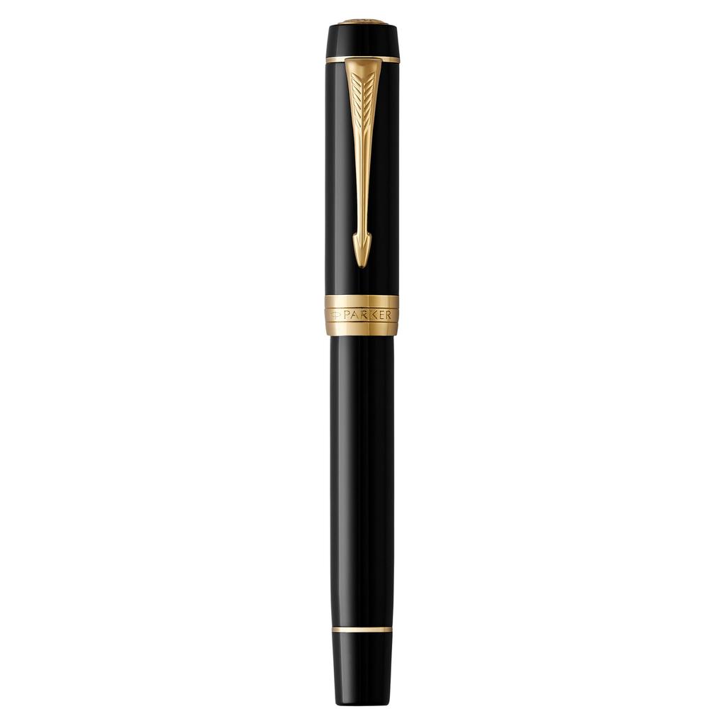 PARKER Duofold Classic Black GT Fountain Fine 18K Gold Gift Officially Product Number 1931381 Pen, Nib, Nib, Boxed, Imported,