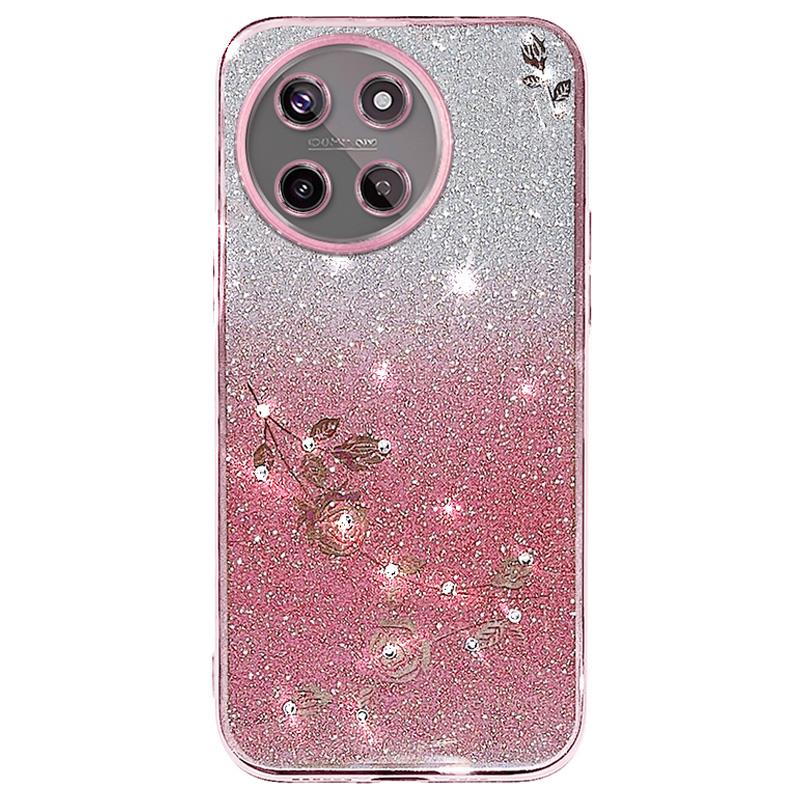 KADEM For Realme 11 4G (159.9x73.3x7.95mm) Phone Cover Gradient Flower Decor TPU Back Case