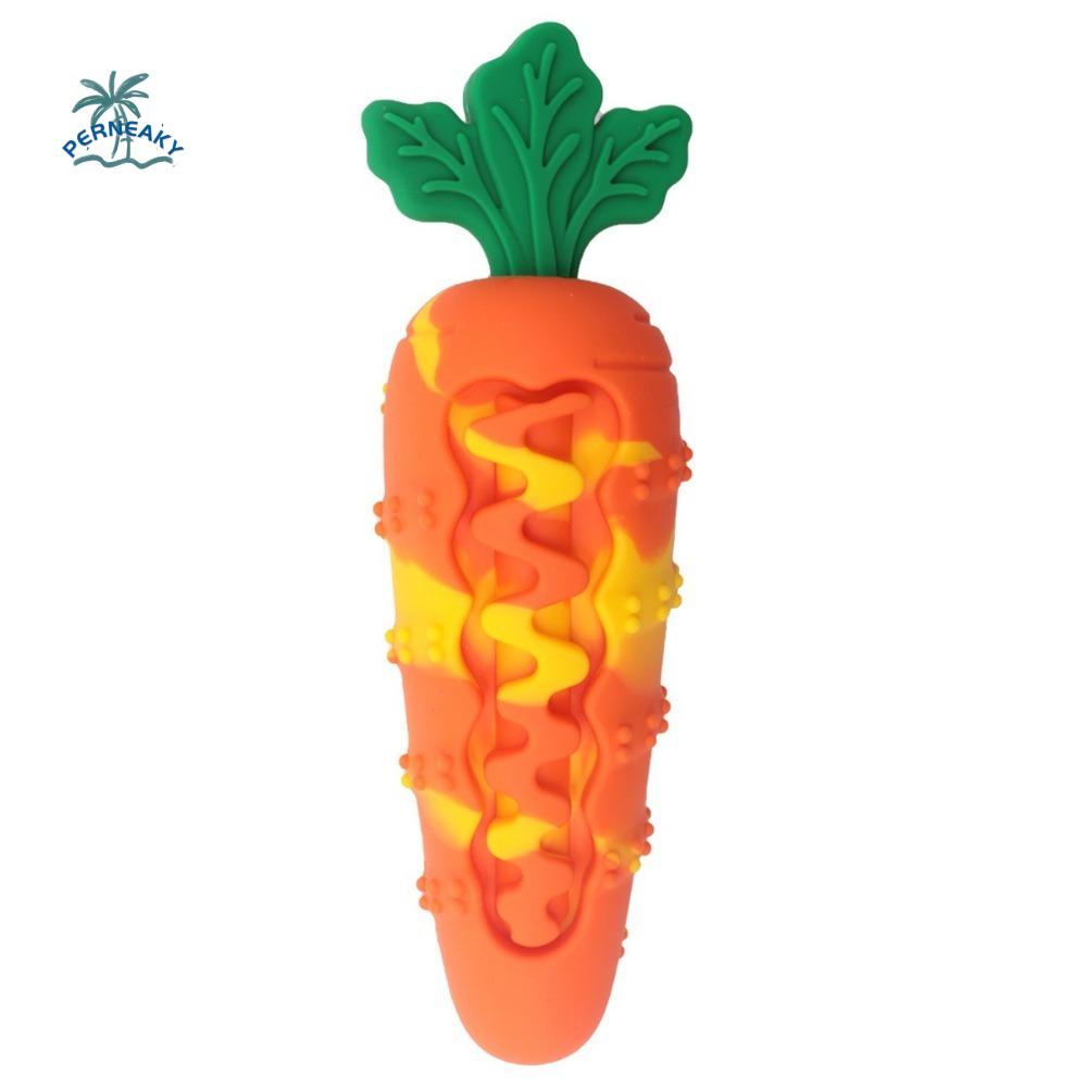 Interactive Carrot Sound Chewing Toy Bite-resistance Carrot Shape Dog Sound Squeaky Toy Squeaky Design Teeth Grinding