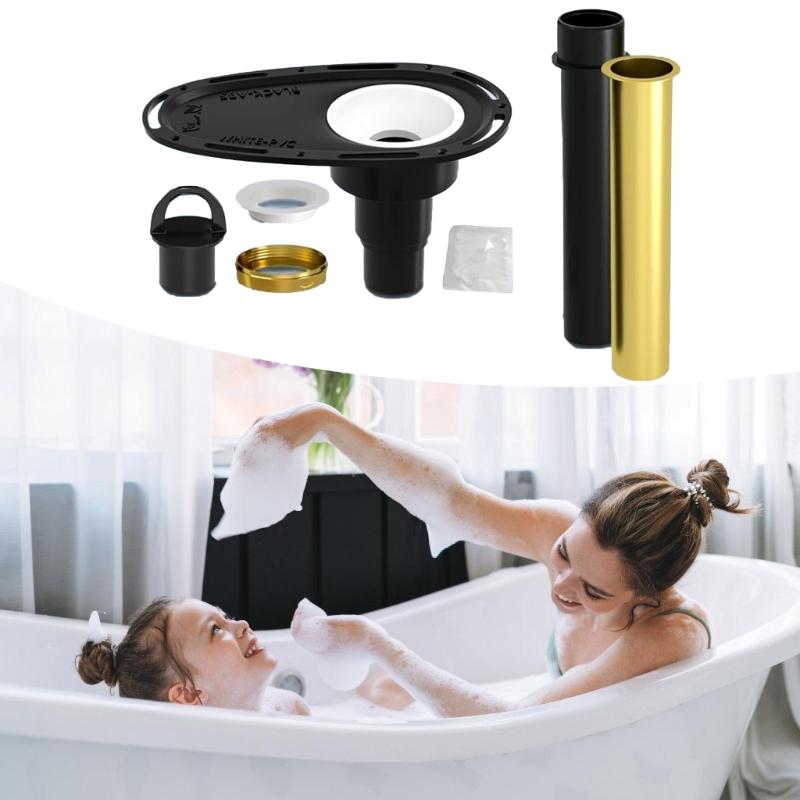 Freestanding Tub Drain set With Brass Tailpiece Complete Freestanding Bathtub Drain for Quick & Mess Frees Installation