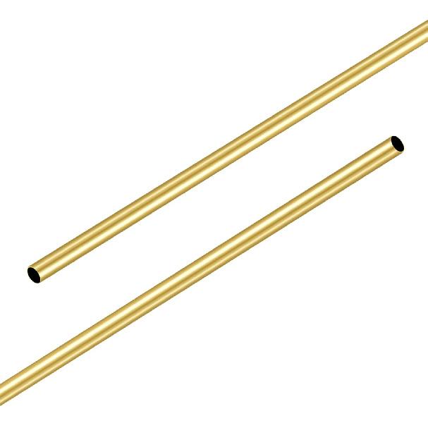 Aopin Brass Copper Cooling Tubing - 3mm ID X 4mm OD, 300mm Length, 2 Pcs