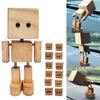 Car Aromatherapy Shaking Wooden Man Car Air Outlet Diffuser Figurine Prnament Interior Accessory Decoration Car E4K6