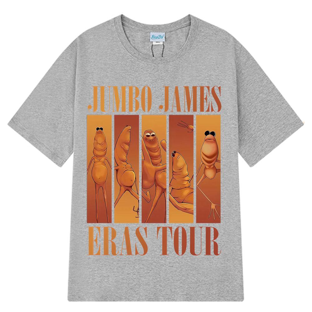 2025 Summer Funny Marcus The Worm Eras Tour Meme Jumbo Men Women Oversized Vintage High Quality Tshirt Cotton Printed T-shirt