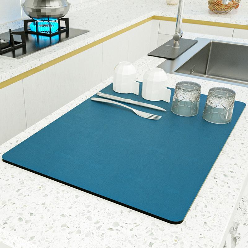 Coffee Dish Super Absorbent Anti-slip Large Kitchen Absorbent Draining Mat Drying Mat Quick Dry Bathroom Drain Pad Placemat
