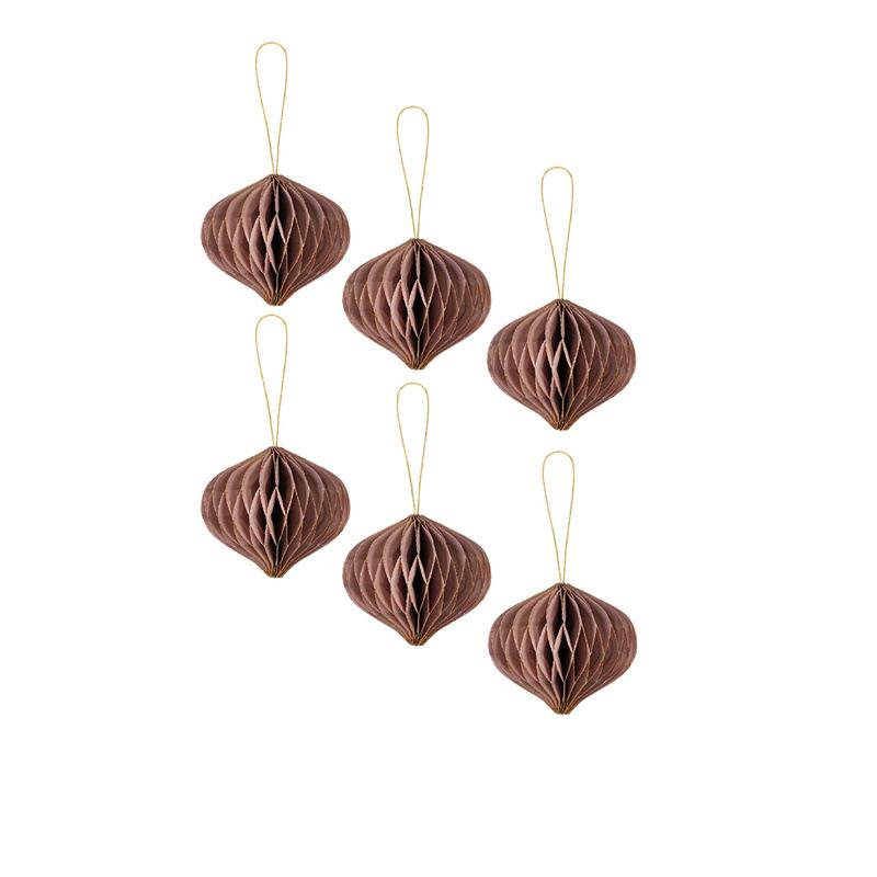 6Pcs Christmas Tree Paper Honeycomb Hanging Decoration Lantern Pendant Home Party Birthday Wedding Decor Ornament Easy Assemble