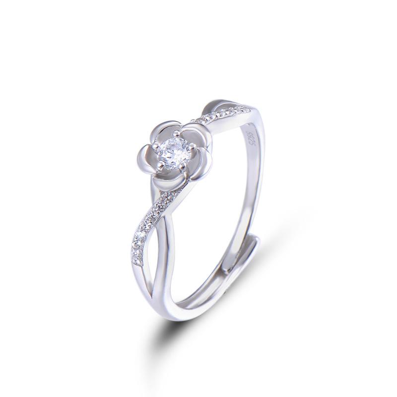 Lindon Classic 925 Sterling Silver Zircon Ring Ladies Jewelry Wedding Promise Party Gift