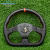 13inch Universal D Shape Racing Leather Flat Sim Sport Steering Wheel for Game Car Accessories