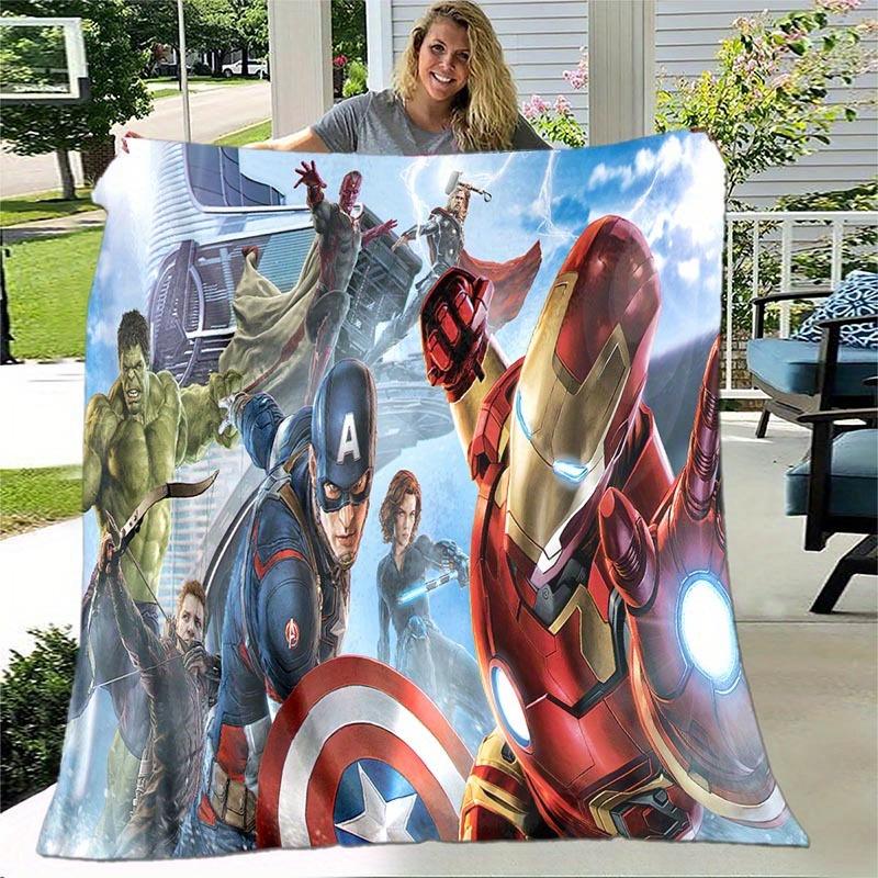 1pc Avengers Printing Blanket - Soft, All-Season Throw for Living Room, Bedroom,Personalized Gift with Adorable Cartoon Design