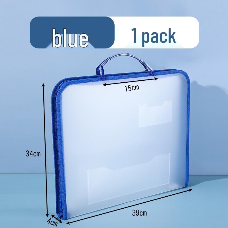 Japanese-Style Transparent Waterproof Zipper File Bag for Documents