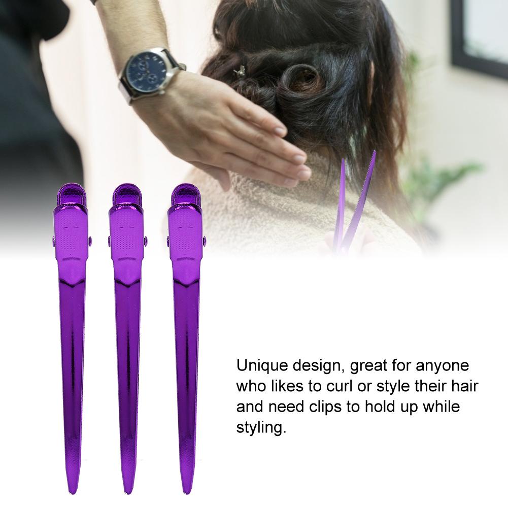 12pcs Salon Clamp Grips Hairdressing Barber Shop Duckbill Hair Clips Hairpin for Salon