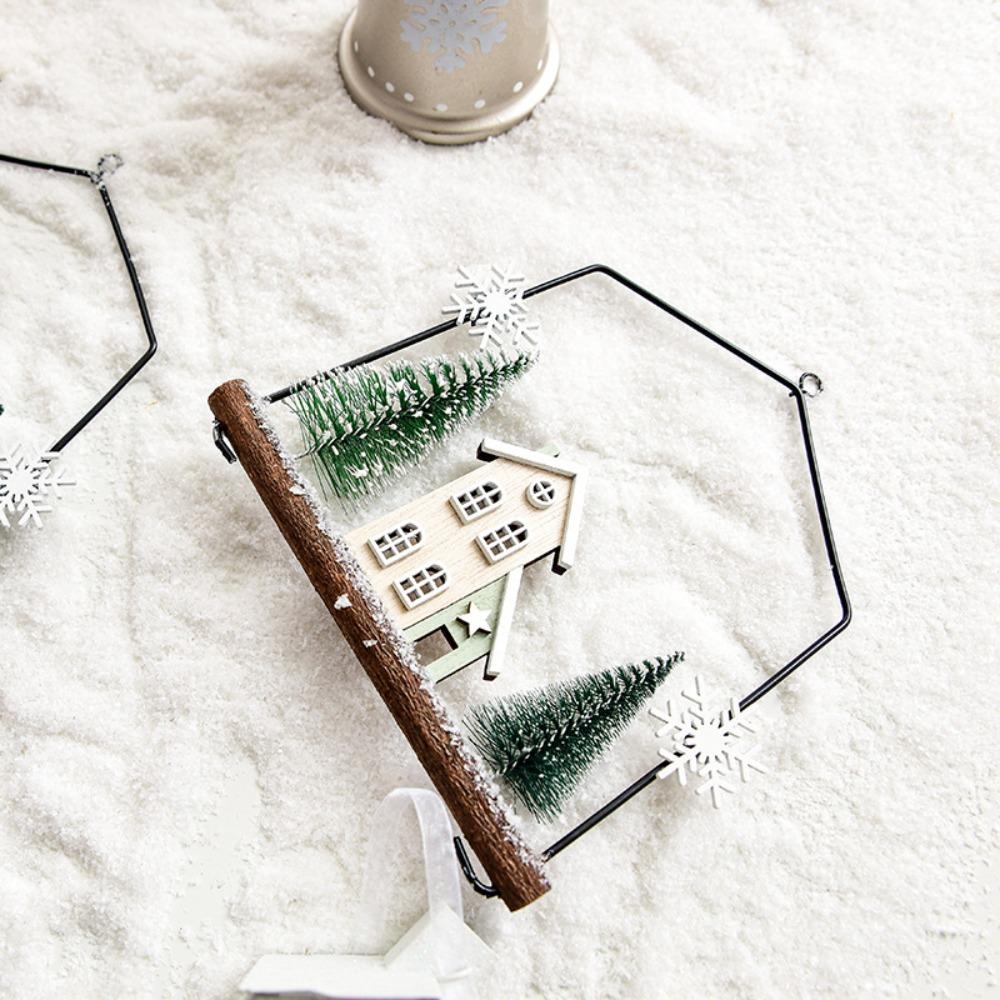 Wooden Christmas Tree Santa Claus Drop Ornaments Pendant Elegant Xmas Home Door Decoration New   Party Supplies