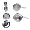 6 Pcs Camping Cookware Set Stainless Steel Utensils Pot Pan Plate Cup Kit for Outdoors Picnic Hiking (CW 304) 6 Piece