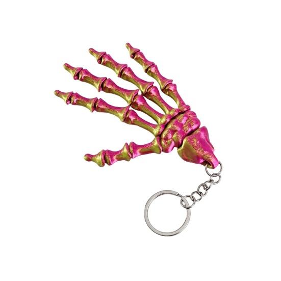 Skelet Hånd Nøglering, Leddelt Skelet Hånd Fidget Nøglering, Fleksible Gotiske Skelet Hænder Vedhæng, Halloween Spooky Gotisk Nøglering til