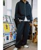 BLUFF Wide Curved Sweatpants [Blue Black]