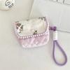 Floral Coin Purse Portable Clutch Bag Lipstick Earphone Sundries Storage Bag Wallet Pouch Mini Makeup Bag