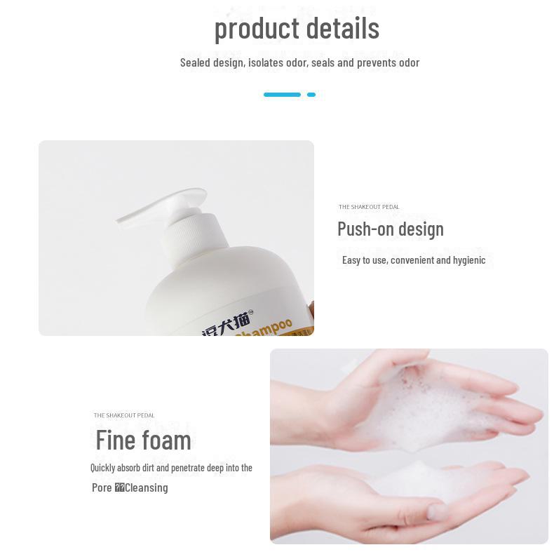 "Pet Antibacterial Deodorizing Shampoo – Universal Cat & Dog Bath Gel, 500ml"