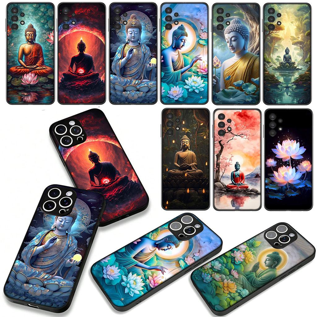 Cover for Xiaomi Redmi Note 15 11 9 10 Pro Plus A5 9A 9T 10A 10C 9C NFC 15C 8T Phone Case Lord Figure Buddha Lotus