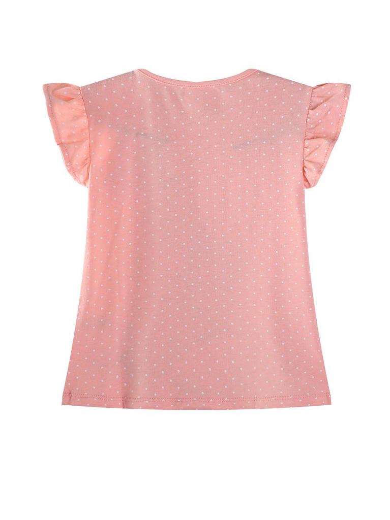 2026 Summer Girls' Cotton Cartoon Print T-shirt - Breathable, Casual Trendy Top for Kids