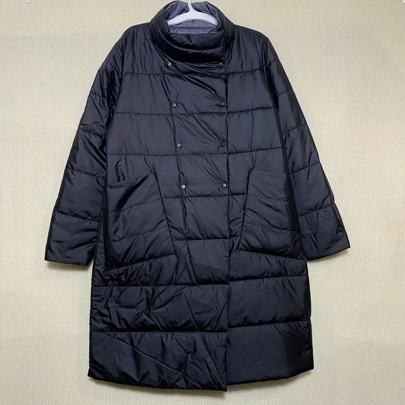 

Длинный Гольф Двусторонняя Носка Шелковистый Хлопок Тонкий Хлопок Одежда Женская Ультралегкая Однотонная Защищающая от Холода Одежда Ранняя Зима Black + Grey 2XL