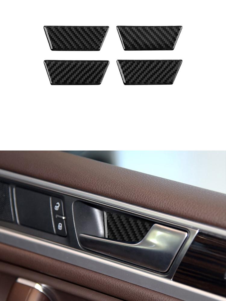 For Volkswagen VW Touareg 2011-2015 Car Carbon Fiber Sticker Version LHD Gear Shift Panel Interior Center control panel door