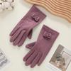 Warm gloves Three-line rabbit velvet men's and women's fashion cold-proof velvet outdoor cycling autumn and winter gloves