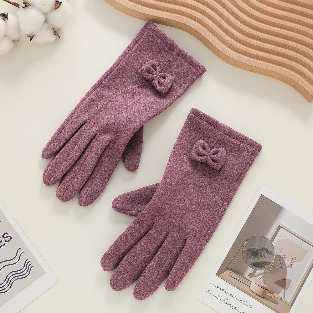 Warm gloves Three-line rabbit velvet men's and women's fashion cold-proof velvet outdoor cycling autumn and winter gloves