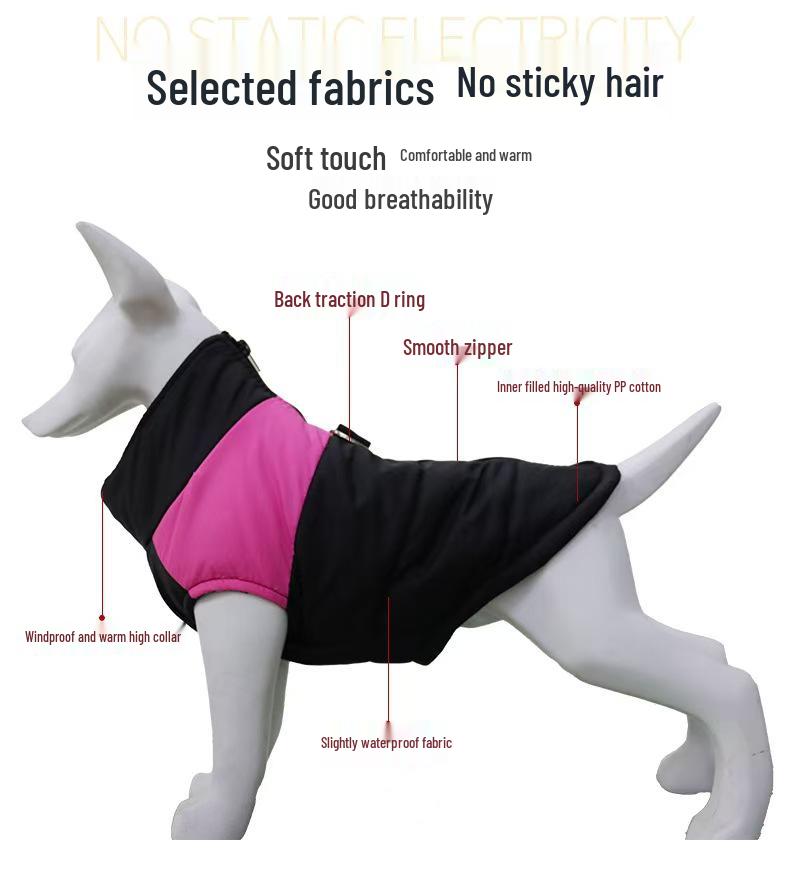 Autumn & Winter Pet Ski Suit: Thickened Windproof Cotton Vest for Dogs