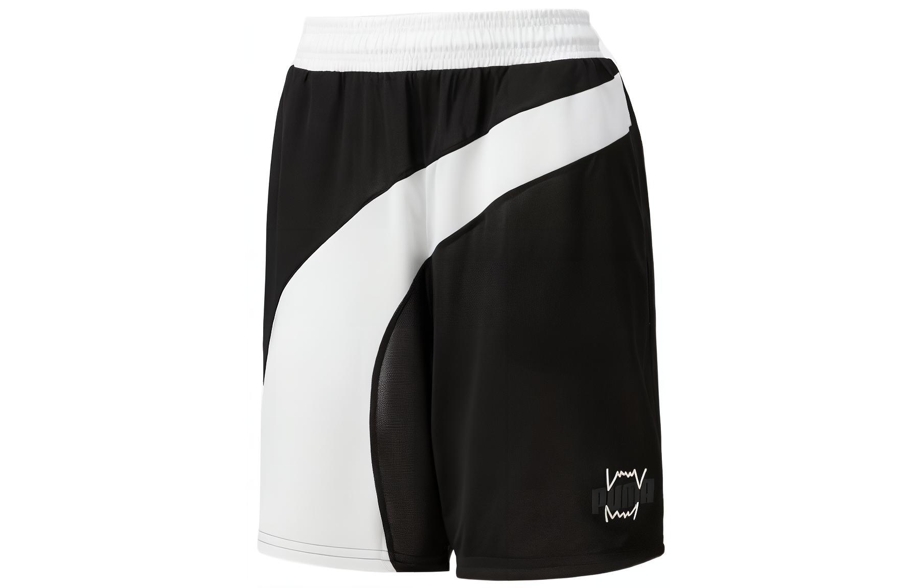 PUMA TEAMWEAR FLARE Basketball Shorts Men s Black White 670805-01 L