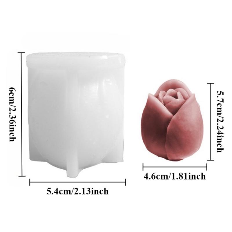 

New Tulip Silicone Candle Mold 3D Rose Soap Gypsum Resin Craft Mold DIY Chocolate Ice Cake Baking Mold Valentine s Day Gift