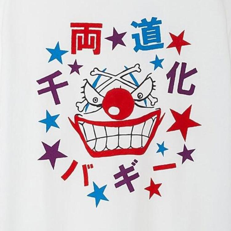 Uniqlo × One Piece Printed Fitted Straight-Cut Crew Neck Short Sleeve T-Shirt Men Tops White 422343-00