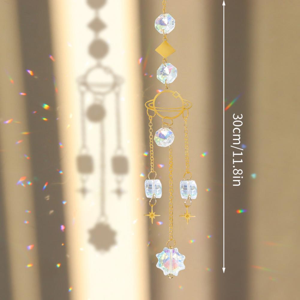 

Suncatcher Crystal Rainbow Chaser Wind Chimes Moon Sun Catcher Glass Prism Outdoor Window Decor Home Garden Car Hanging Cuisine