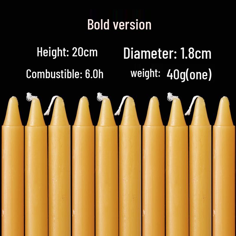 Red & White Smokeless Odorless Emergency Candles - Burn-Resistant, Cotton-Wick Disaster Prevention Lighting