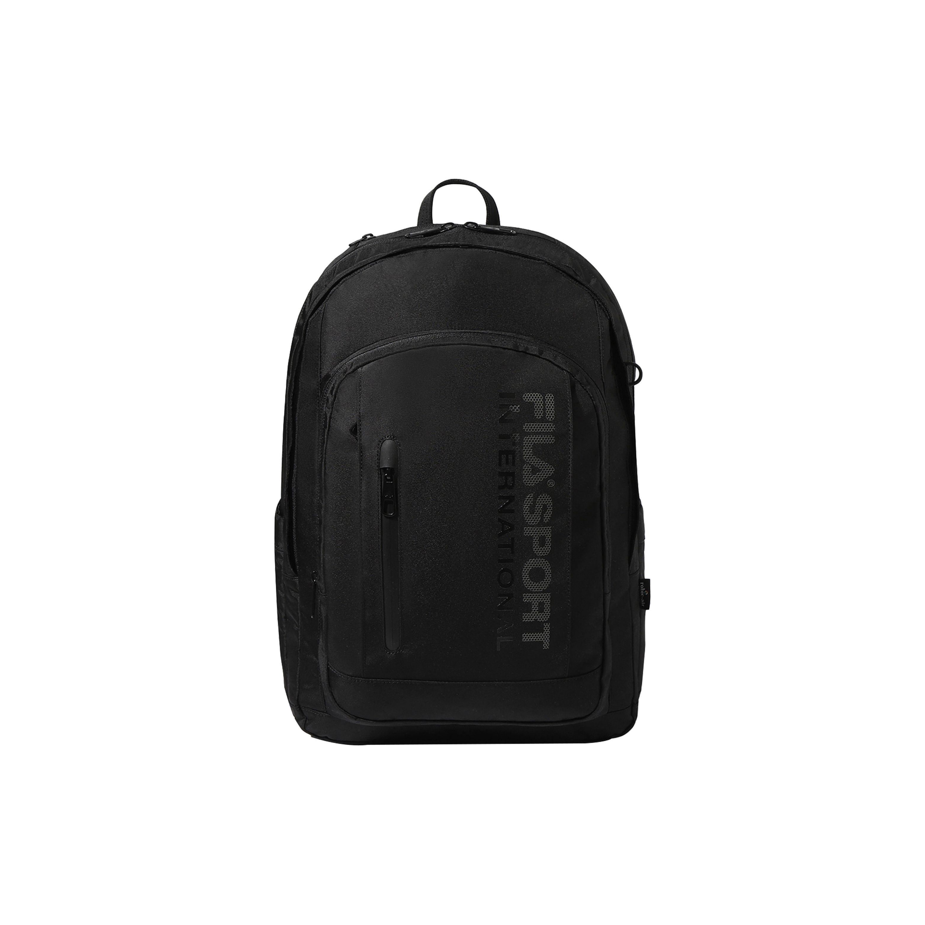 FILA Simple Solid Color Nylon Backpack Unisex Backpacks Black FS3BPF5001X-BLK Black