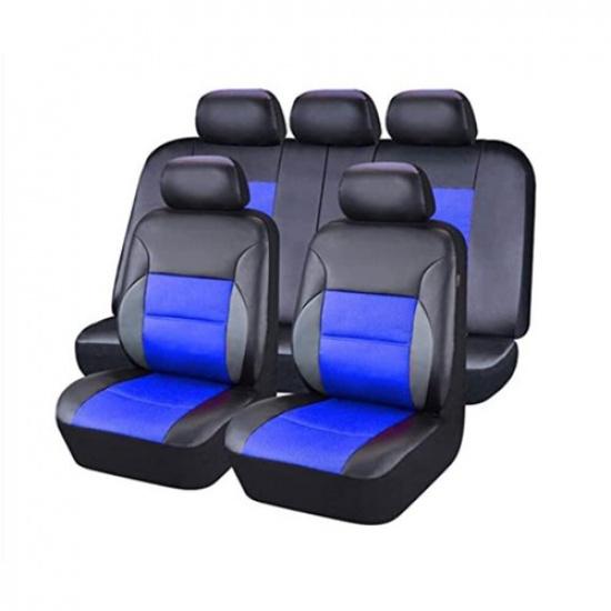 Car Seat Covers Full Set Leather Front Rear Chair Cushion Protector Accessories