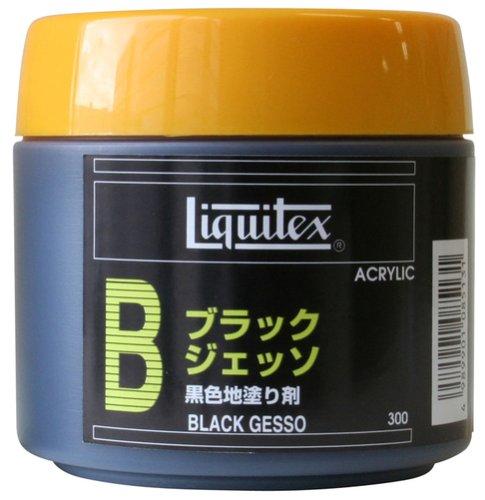 Liquitex Acrylic Paint Black Gesso, Black, 300ml