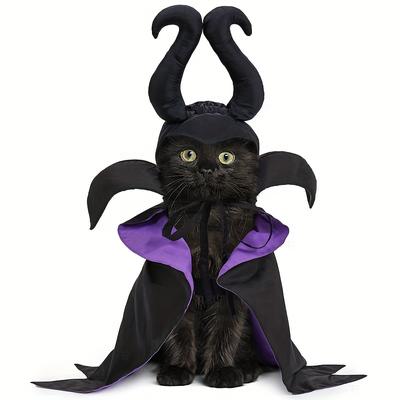 Cat Halloween Cape Costume, Pet Vampire Cape Puppy Cat Role Play Costume Devil Witch Party Costume One Size Fits Small Medium Do