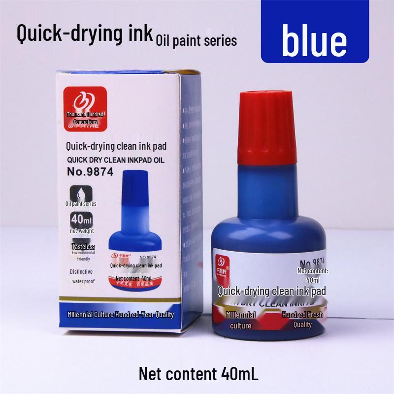 Quick-Dry Dual Ink Pad: Red, Blue & Black - Square & Round Options for Office, Oil & Water-Based Stamping
