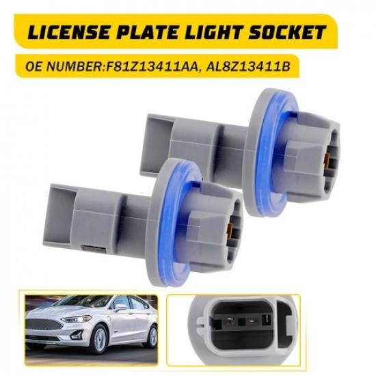 2PCS License Plate Tail Light Brake Lamp Socket for Ford F-150 F-250 F81Z13411AA