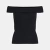 Cotton Top Sahia Black Bare Shoulders Woman